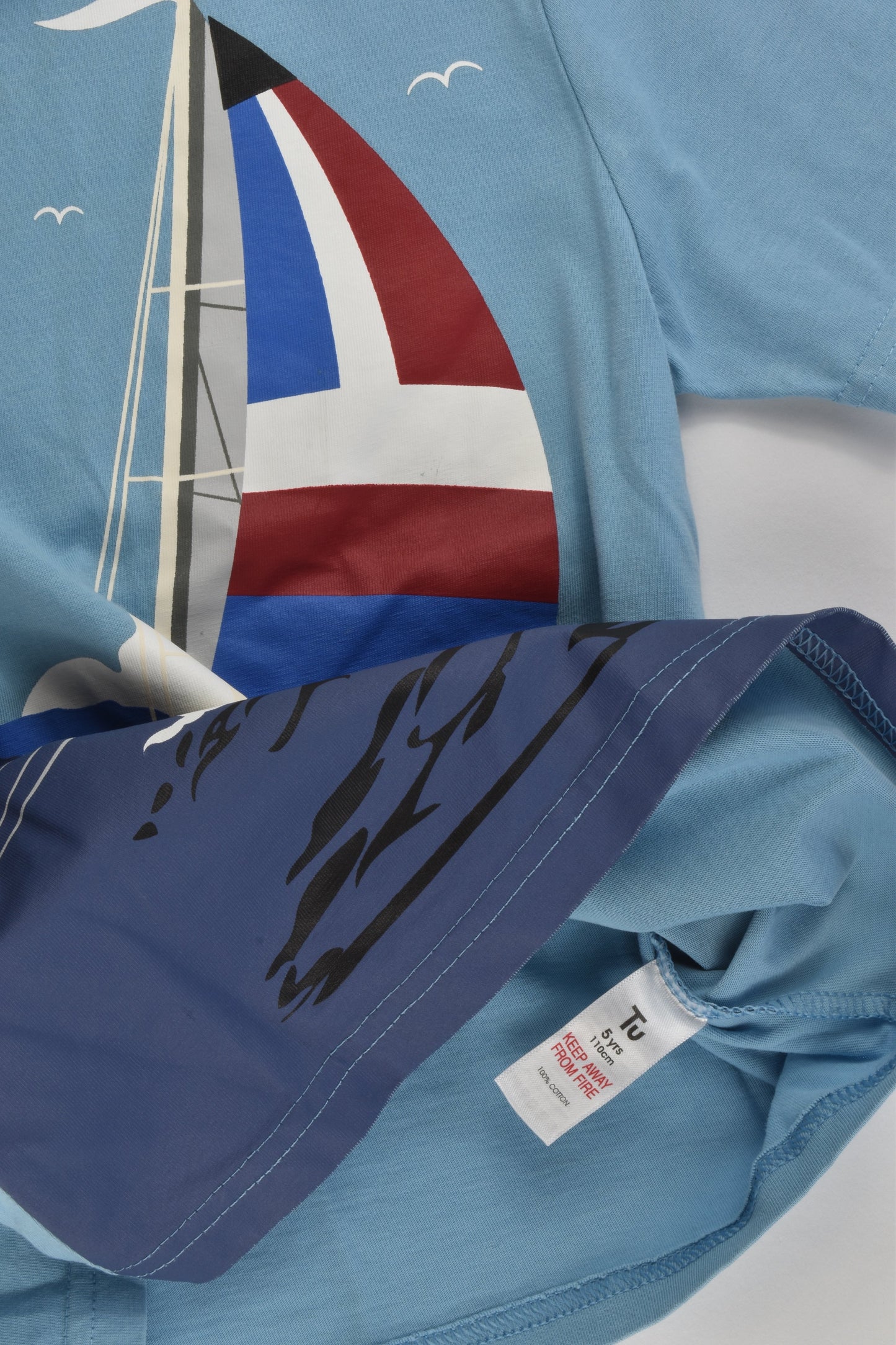 TU Size 5 (110 cm) Sailboat T-shirt