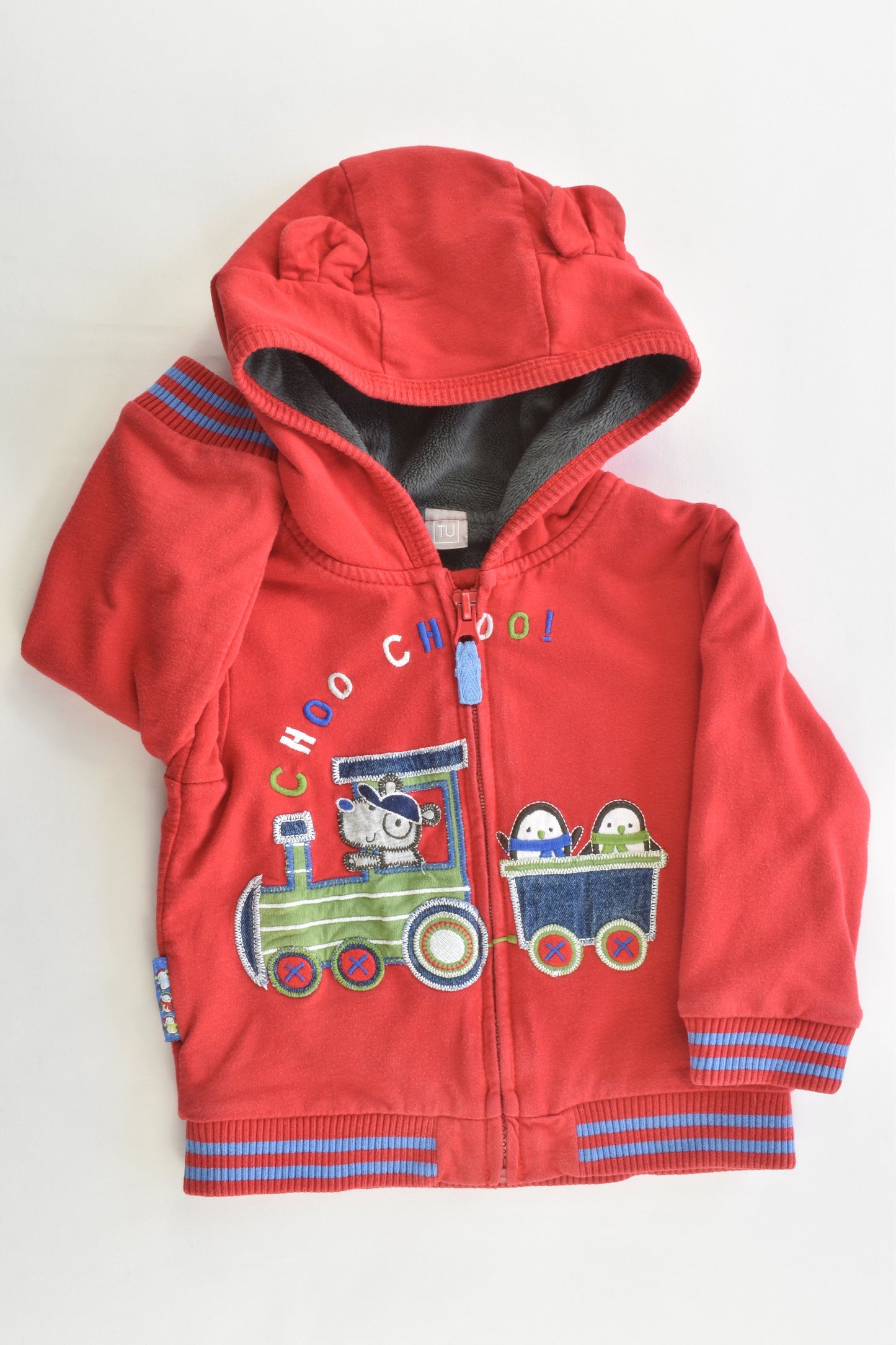 TU Size 9-12 months (74-80 cm) Warm Lined Hooded Jumper