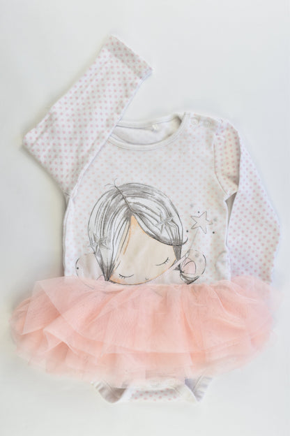 TU Size 9-12 months Bodysuit with Tulle