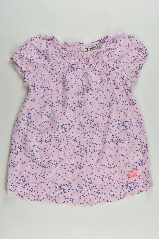 Tumble 'N Dry Size 0-1 (80 cm) Lightweight Star Dress