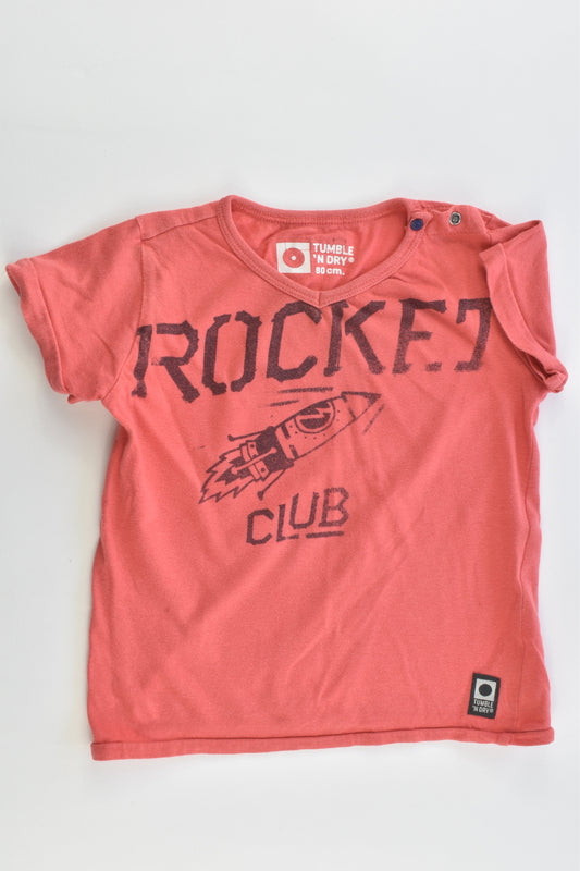 Tumble 'N Dry Size 0-1 (80 cm) 'Rocket Club' T-shirt