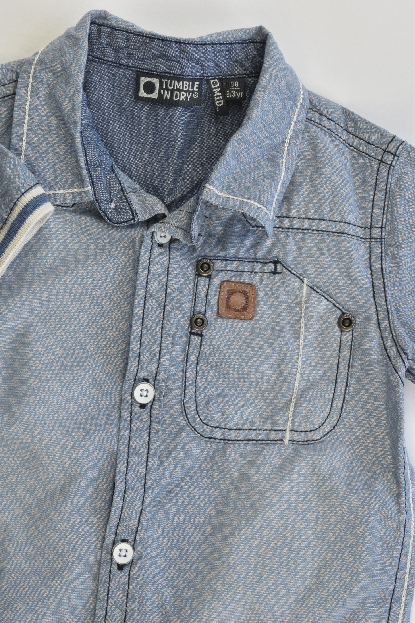 Tumble 'N Dry Size 2/3 (98 cm) Casual Denim Collared Shirt