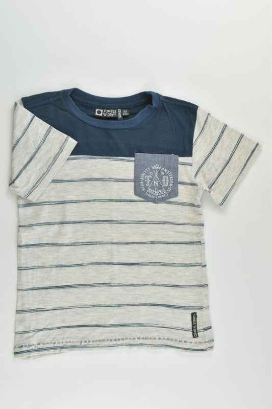 Tumble 'N Dry Size 3-4 (104 cm) Striped T-shirt with Denim Pocket