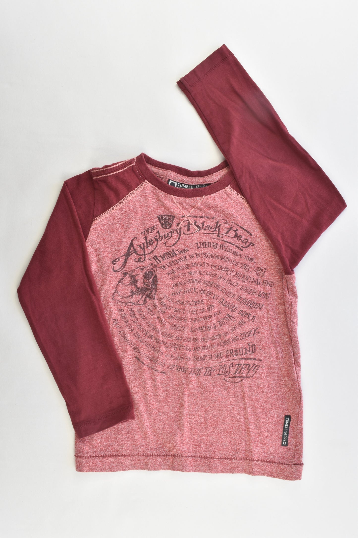 Tumble 'N Dry Size 3/4 (104 cm) Black Bear Top