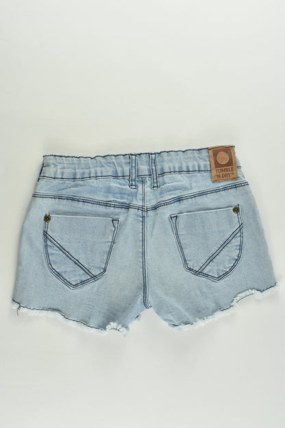 Tumble N' Dry Size 9/10 (140 cm) Stretchy Lace Denim Shorts