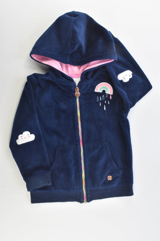 Tutus & Tambourines Size 3 Rainbow Hooded Velour Jumper