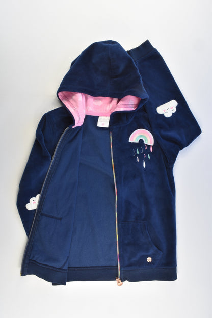Tutus & Tambourines Size 8 Rainbow Hooded Velour Jumper