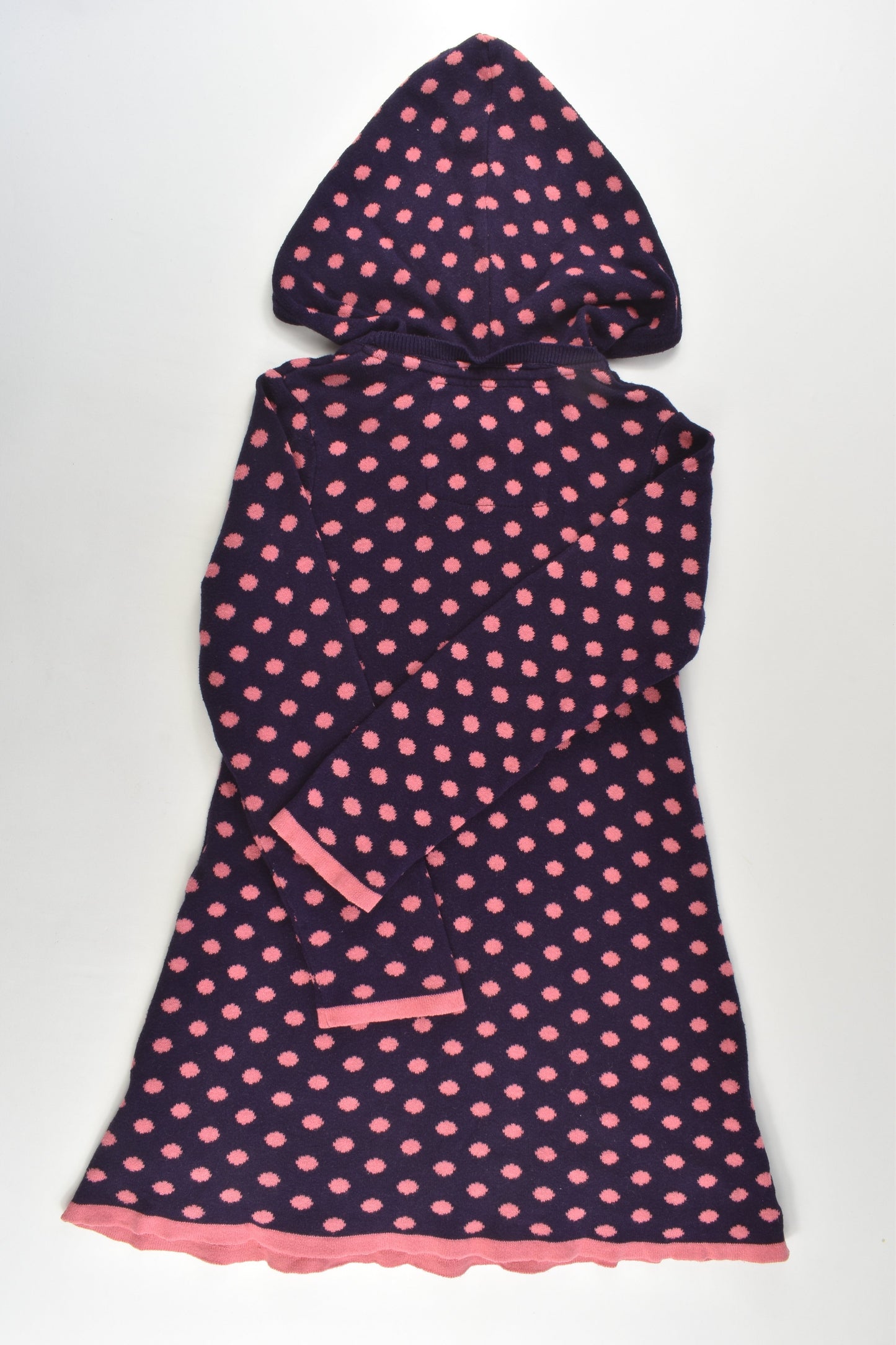 Two Belles Size 4 Knitted Hooded Dots Dress