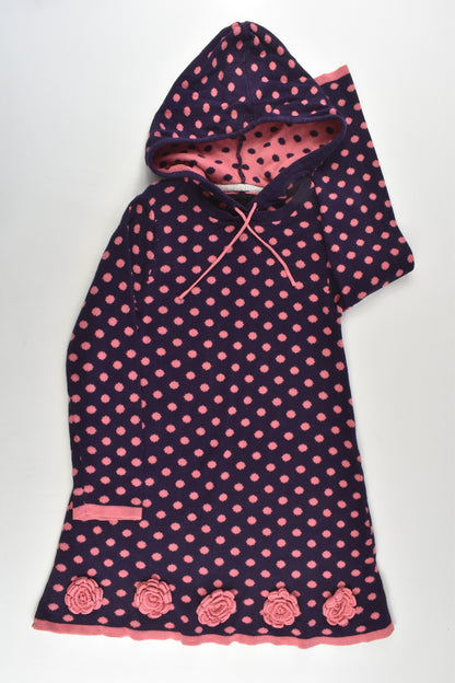 Two Belles Size 4 Knitted Hooded Dots Dress