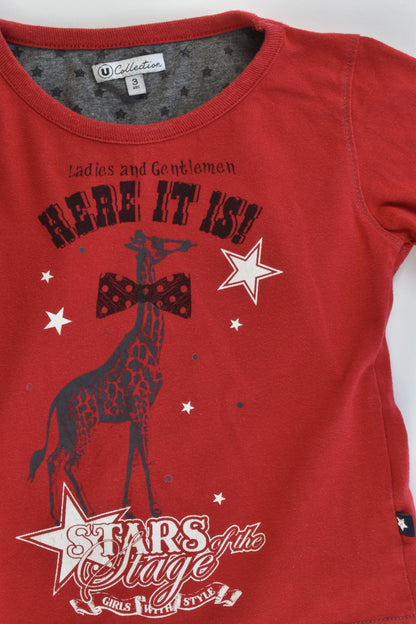 U Collection (France) Size 2-3 (3 years) Giraffe Top