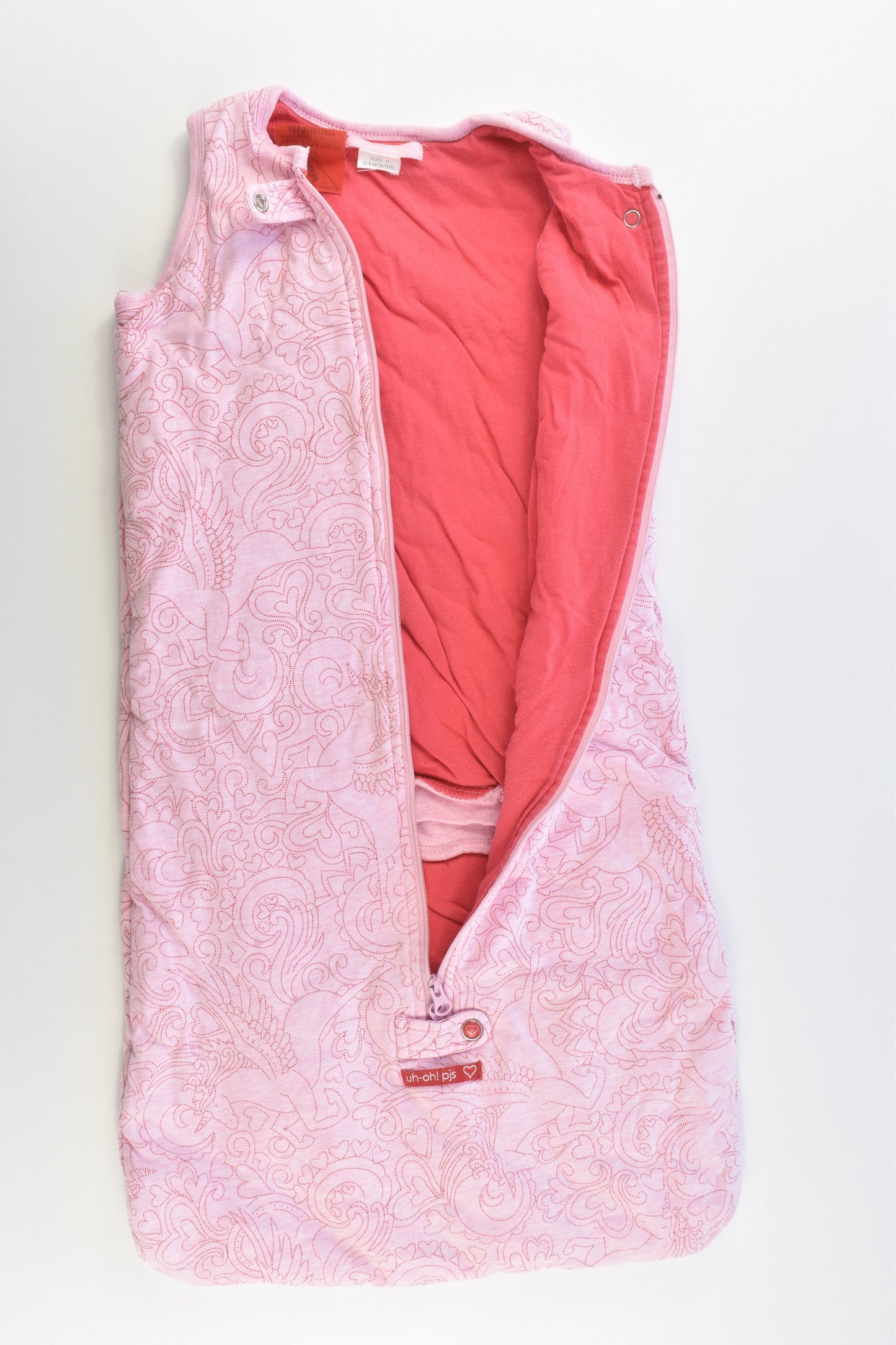 uh-oh! pjs Size 0 (6-9 months) Approx 2.5 Tog Unicorns Sleeping Bag