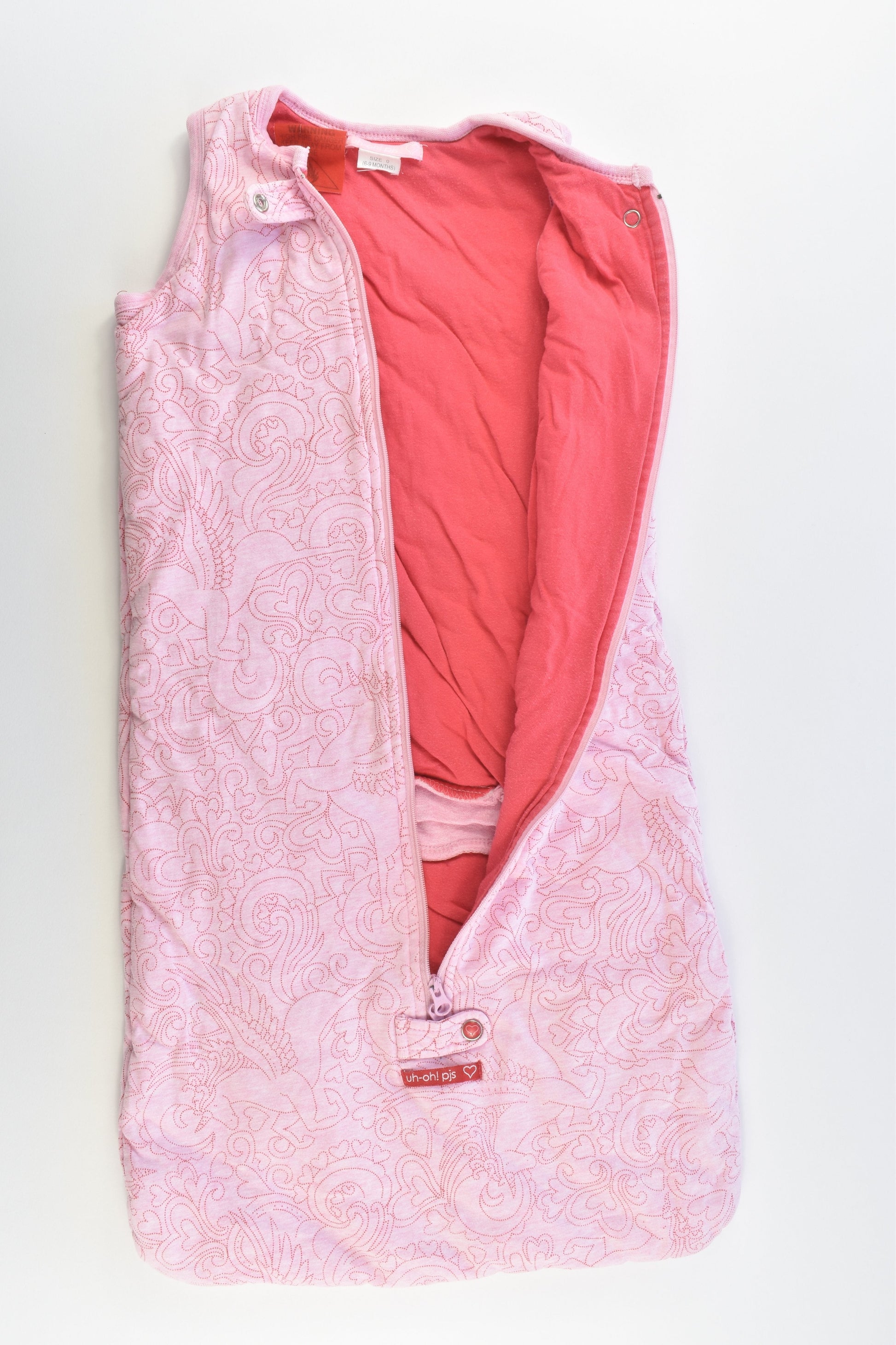 uh-oh! pjs Size 0 (6-9 months) Approx 2.5 Tog Unicorns Sleeping Bag