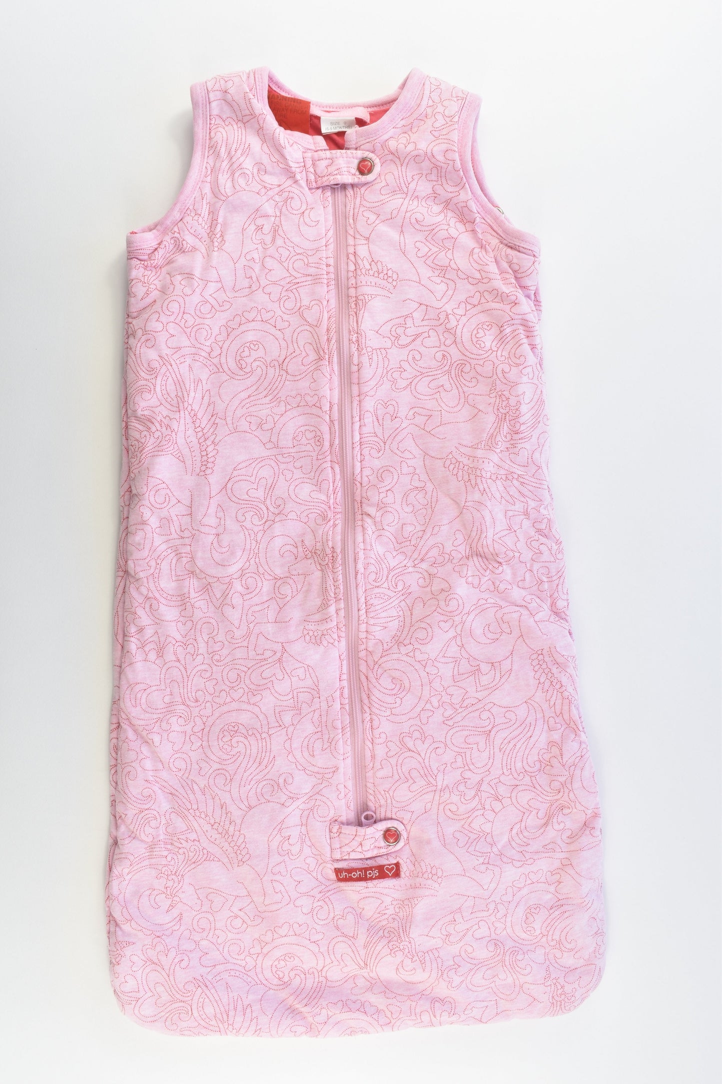 uh-oh! pjs Size 0 (6-9 months) Approx 2.5 Tog Unicorns Sleeping Bag