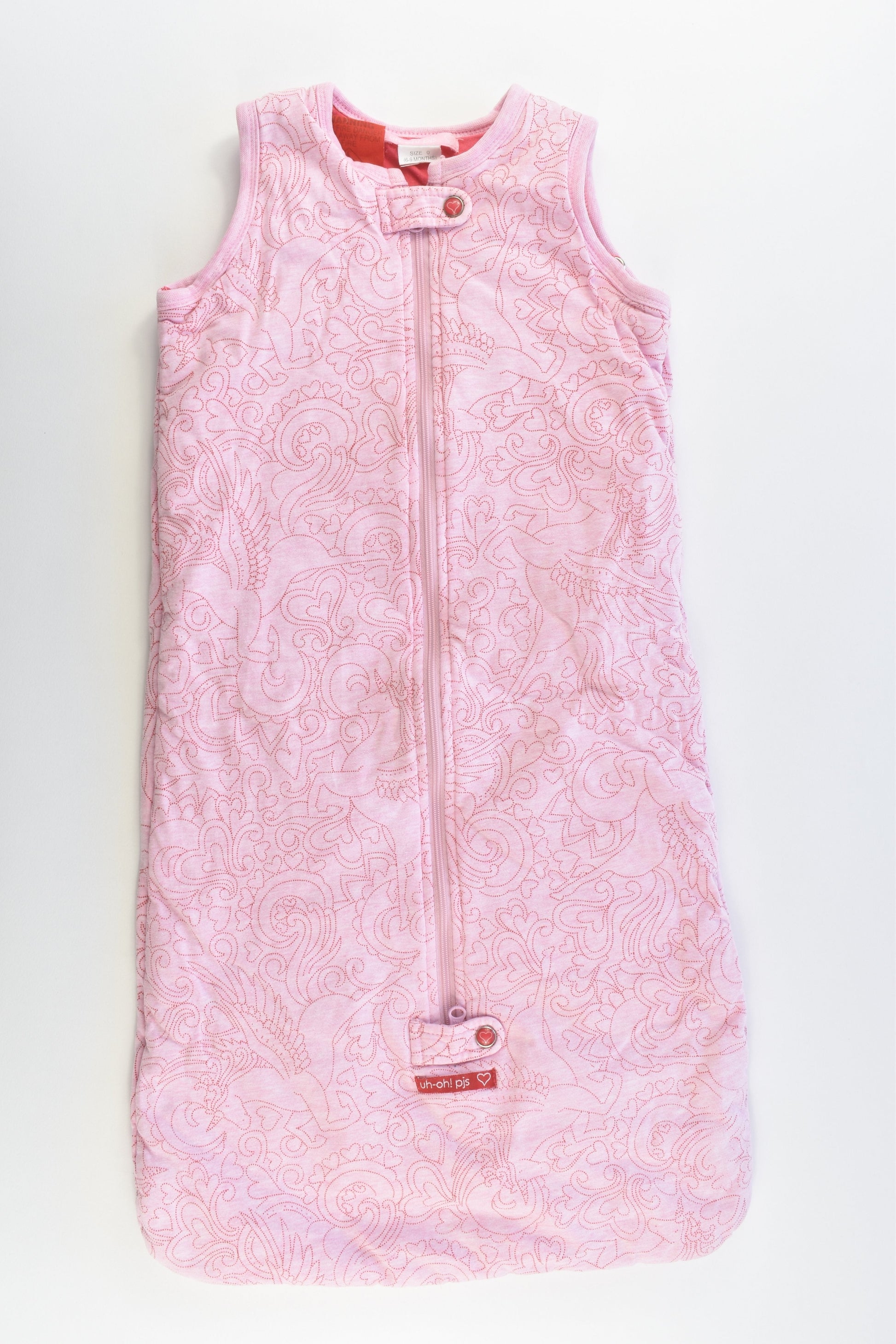 uh-oh! pjs Size 0 (6-9 months) Approx 2.5 Tog Unicorns Sleeping Bag