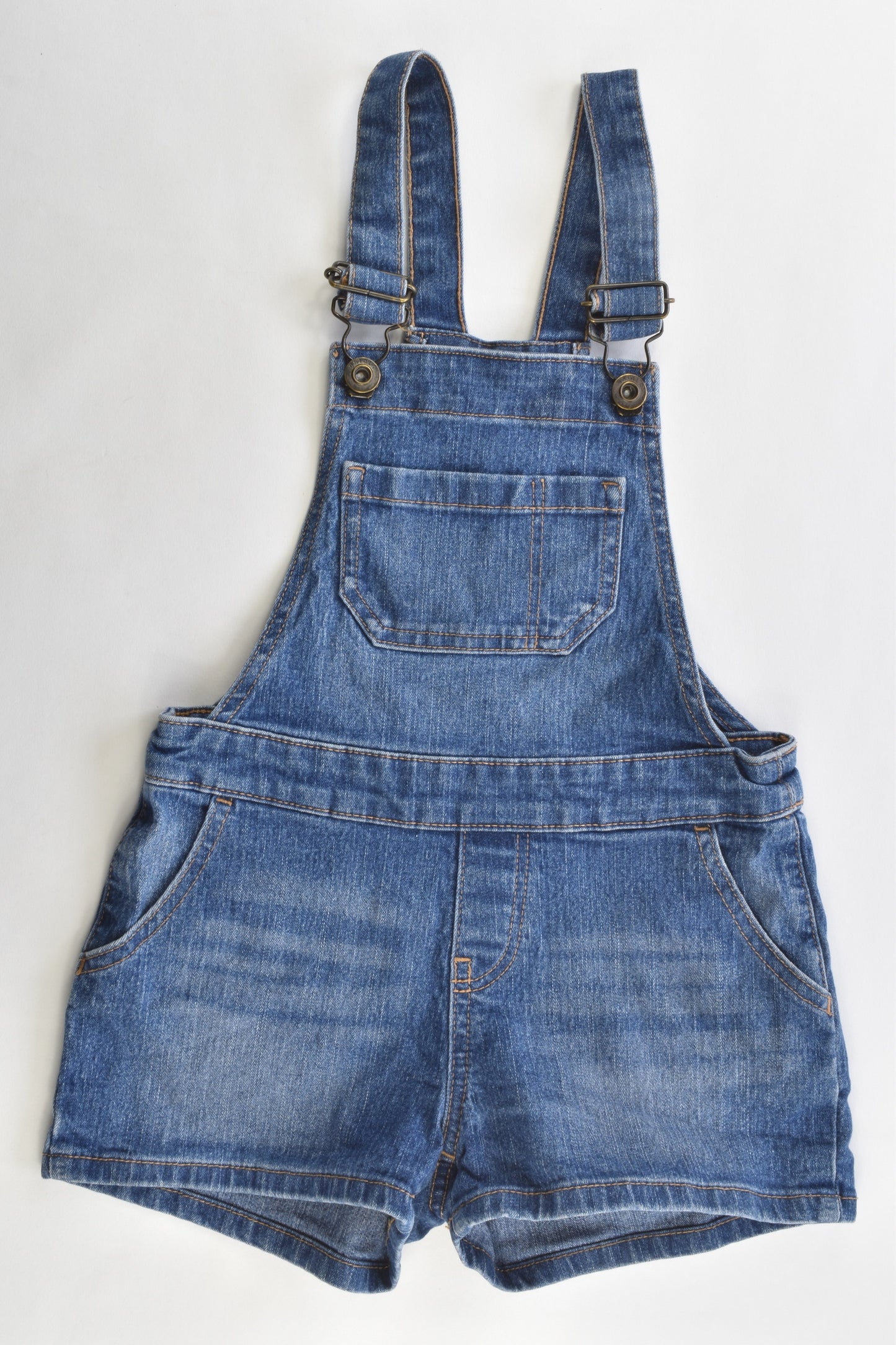 Uniqlo Kids Size 5 Stretchy Denim Short Overalls