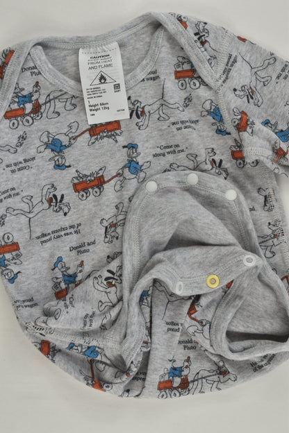 Uniqlo Size 1 (84 cm) Donald and Pluto Bodysuit
