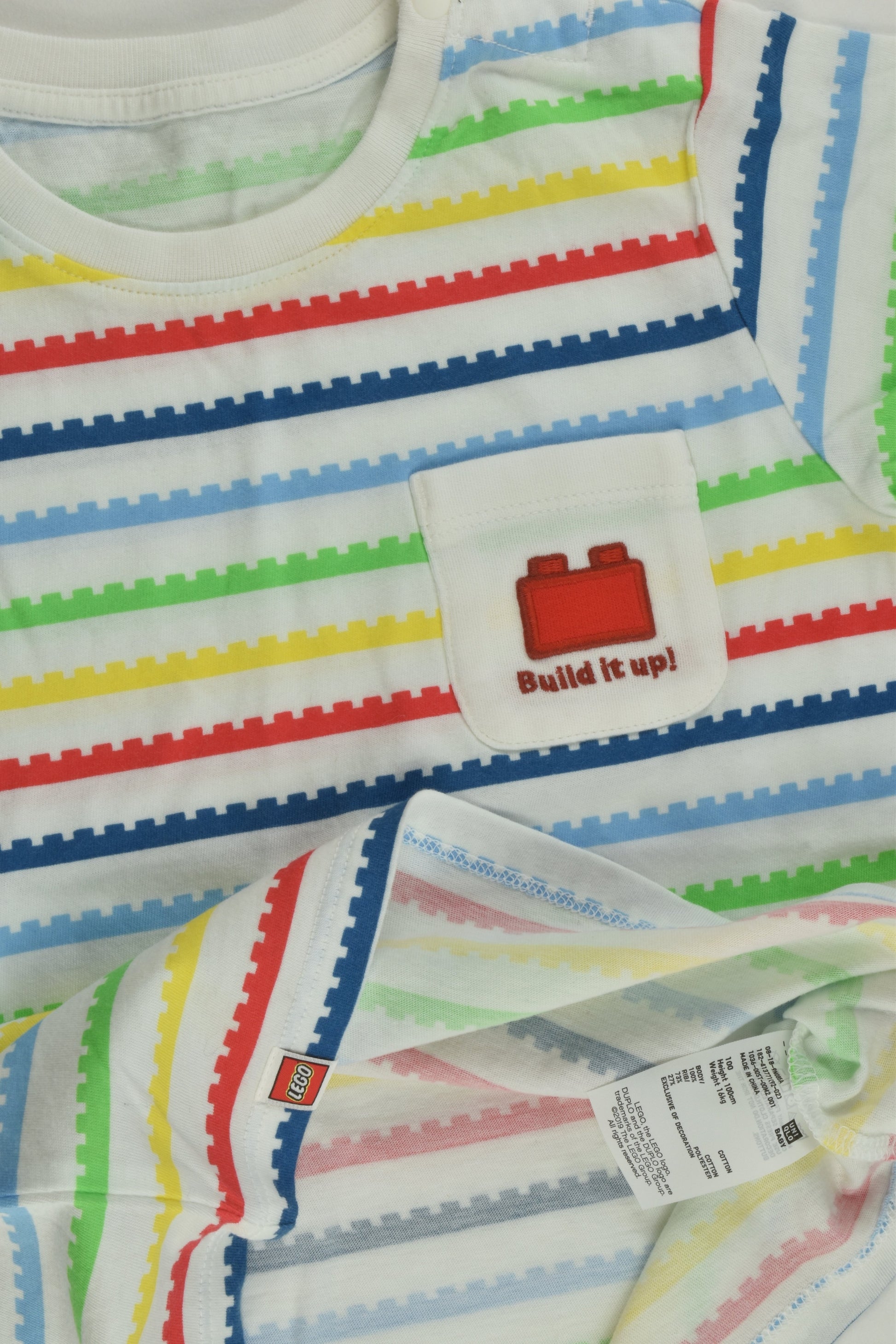 Uniqlo Size 3 (100 cm) Lego 'Build It Up' T-shirt