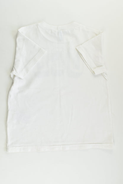 United Colors of Benetton (Italy) Size 4-5 (110 cm) White T-shirt
