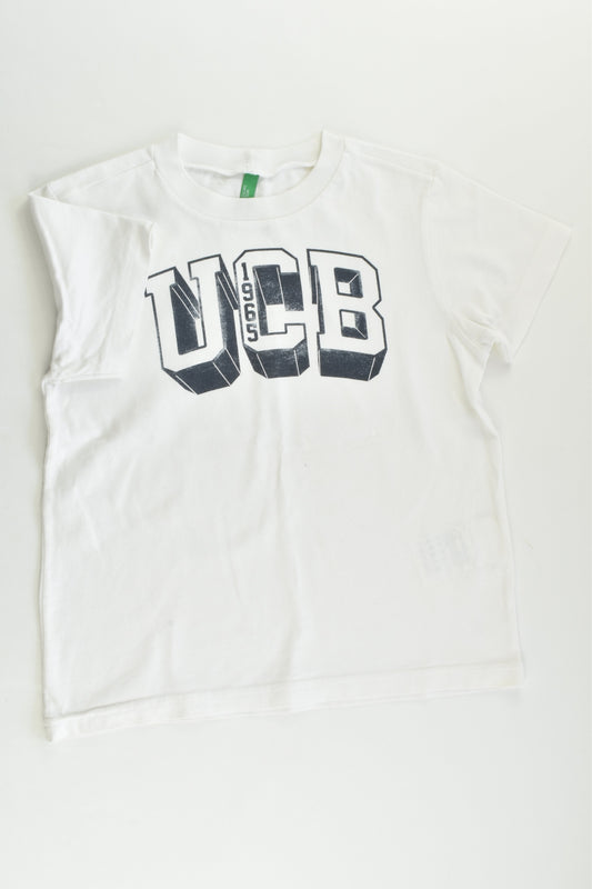 United Colors of Benetton (Italy) Size 4-5 (110 cm) White T-shirt