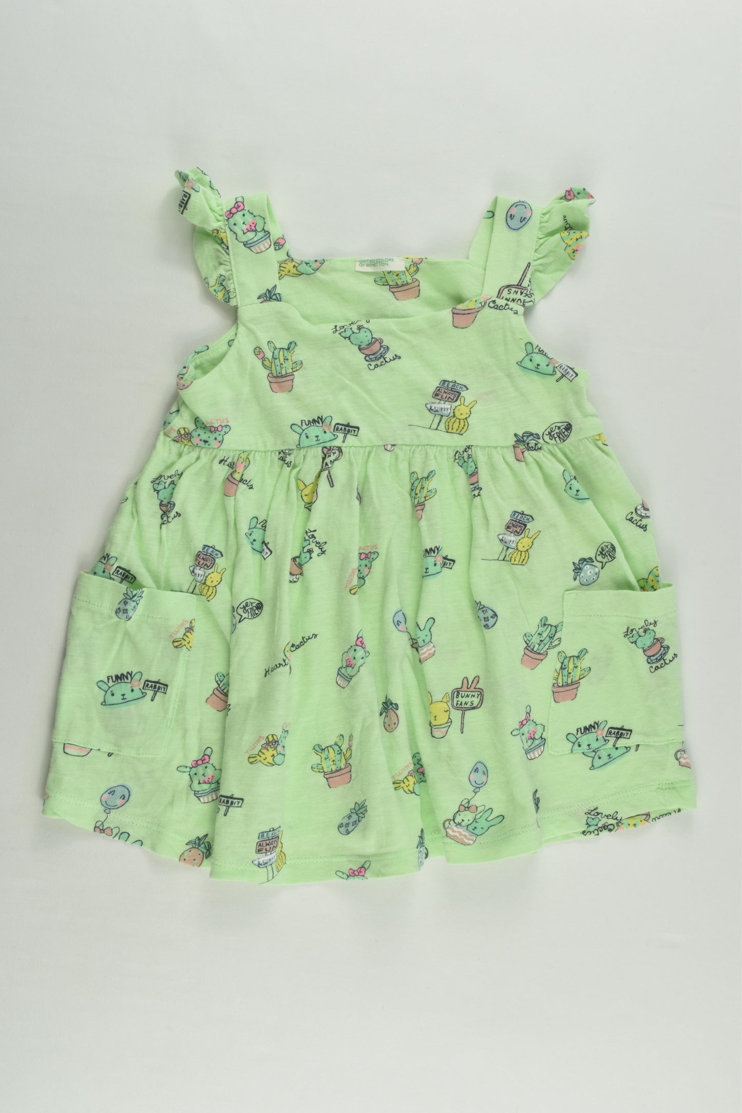 United Colors Of Benetton Size 00 (68 cm) Cactus, Pineapple and more Dress