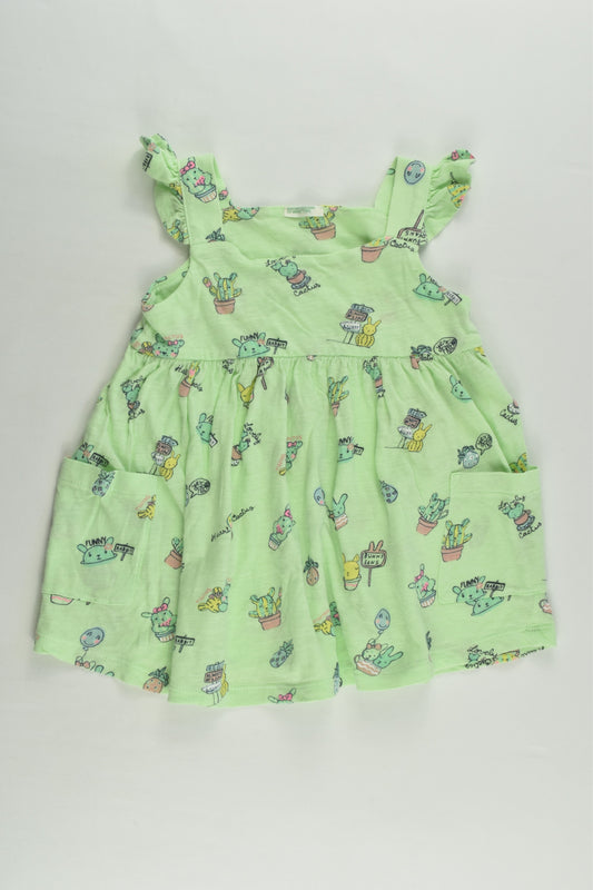 United Colors Of Benetton Size 00 (68 cm) Cactus, Pineapple and more Dress