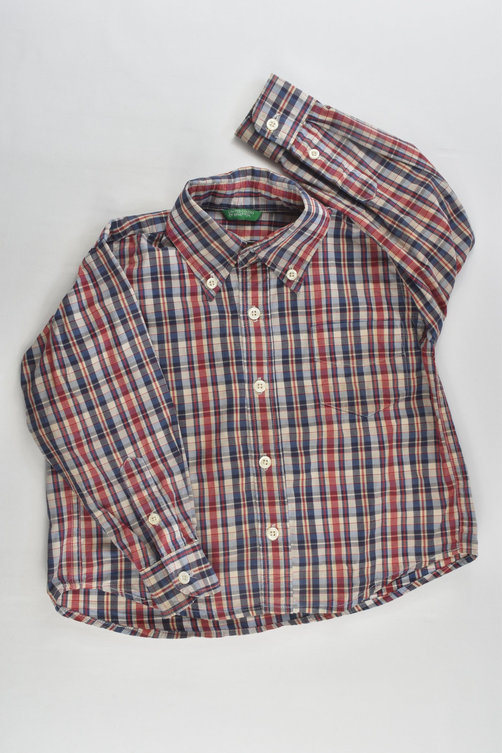United Colors Of Benetton Size 3 Checked Shirt