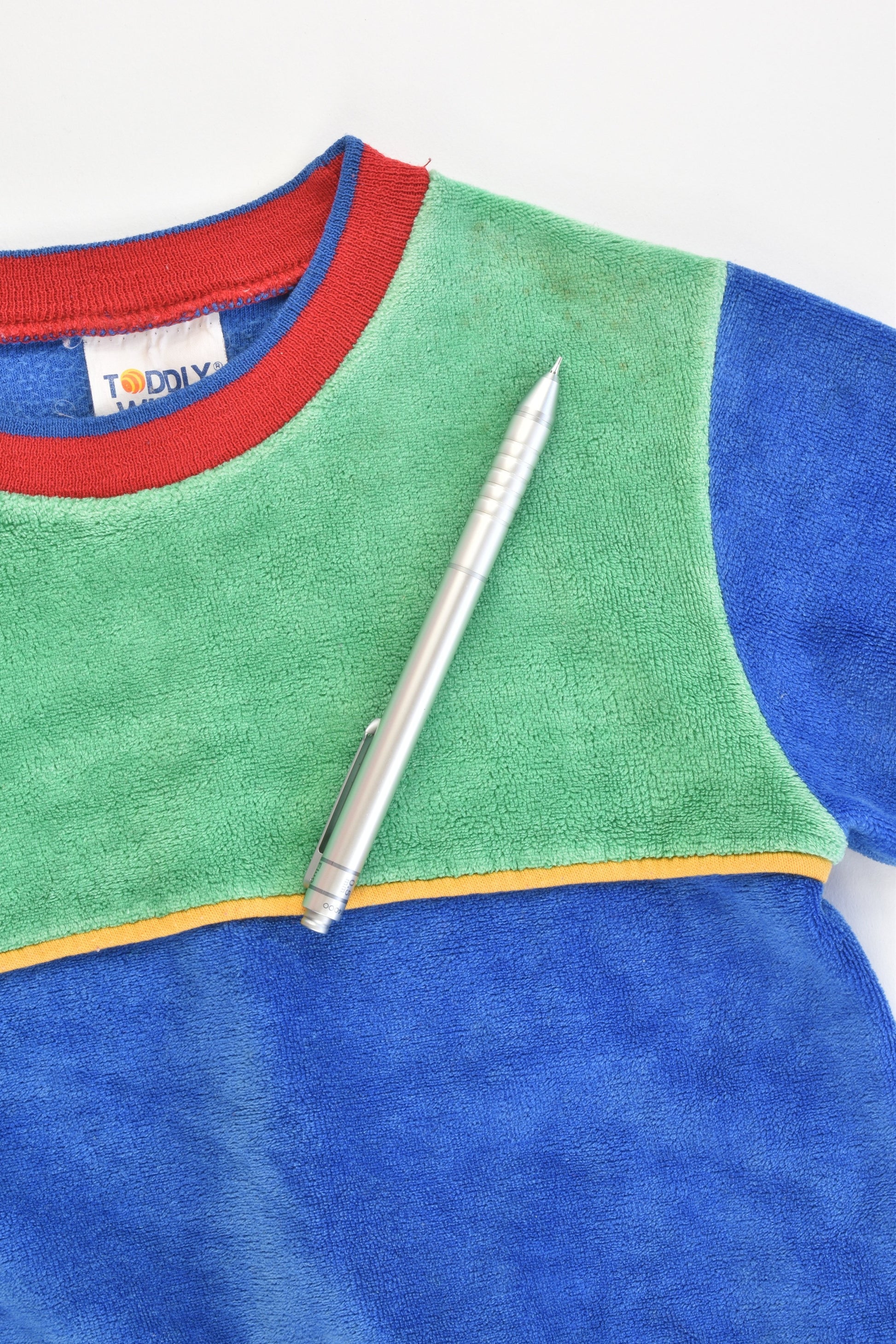 VINTAGE Toddly Winks Made in USA Size 2-3 Velour Sweater