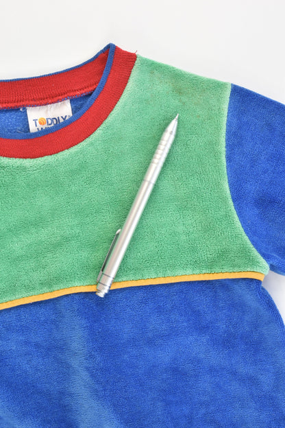 VINTAGE Toddly Winks Made in USA Size 2-3 Velour Sweater