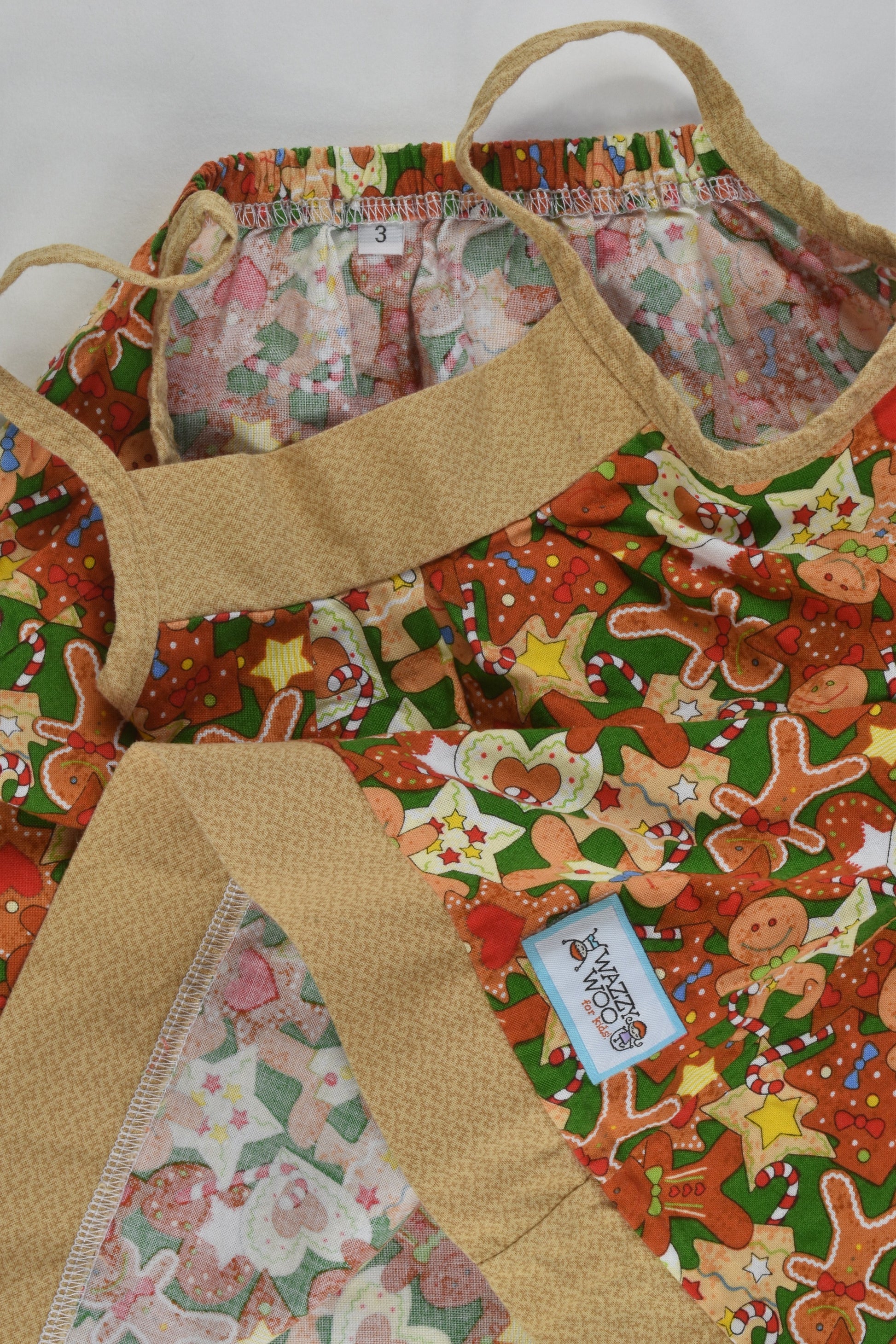 Wazzy Woo Kids Size 3 Gingerbread Man Dress