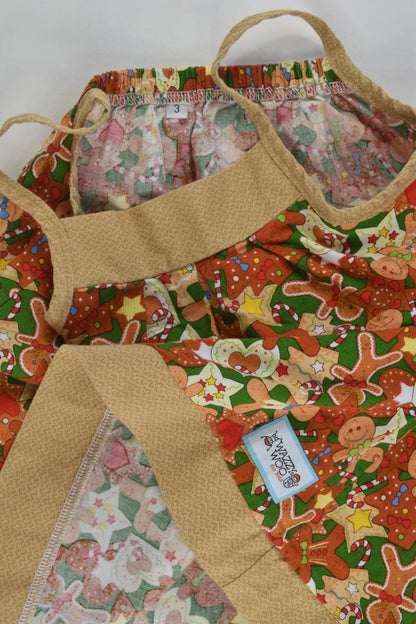 Wazzy Woo Kids Size 3 Gingerbread Man Dress