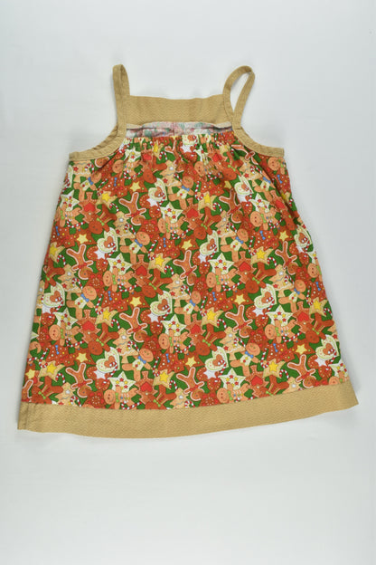 Wazzy Woo Kids Size 3 Gingerbread Man Dress