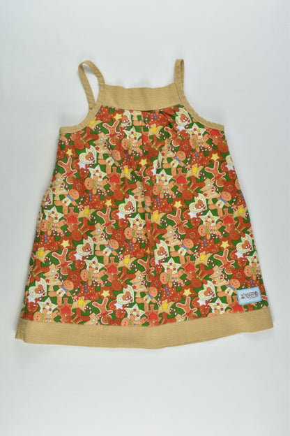 Wazzy Woo Kids Size 3 Gingerbread Man Dress
