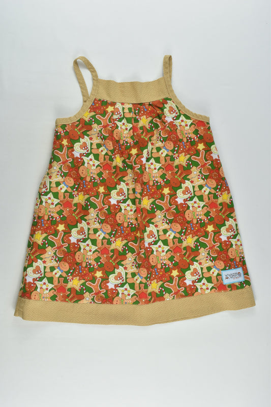 Wazzy Woo Kids Size 3 Gingerbread Man Dress