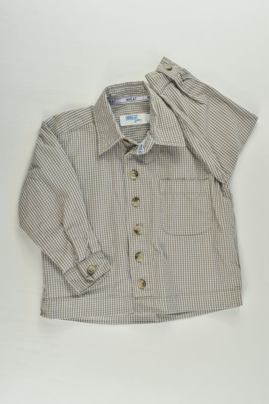 Wheat Baby (Denmark) Size 0 (6-9 months, 68-74 cm) Checked Shirt