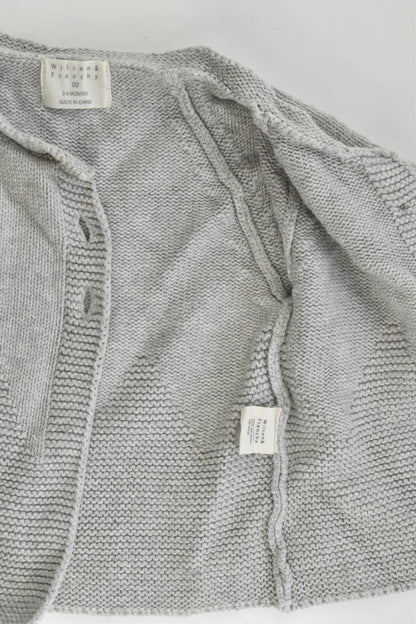 Wilson and Frenchy Size 00 (3-6 months) Cotton/Bamboo/Wool Cardigan