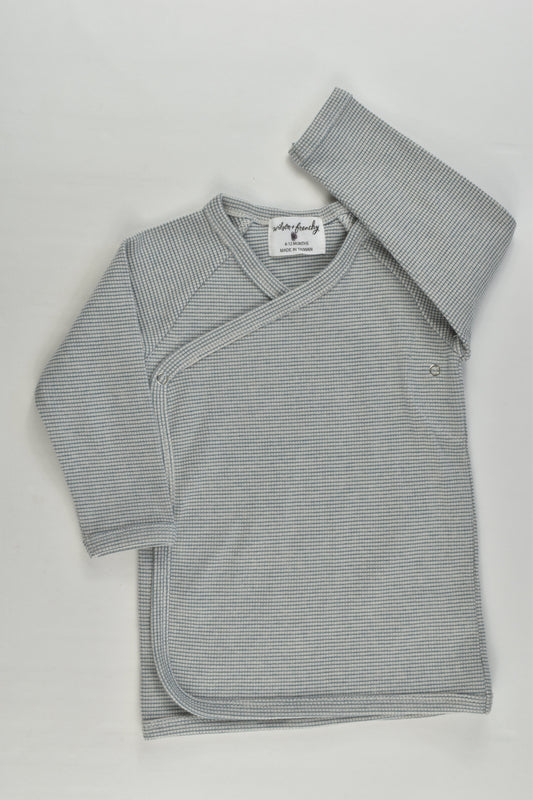 Wilson & Frenchy Size 0 (6-12 months) Stripe Rib Kimono Top