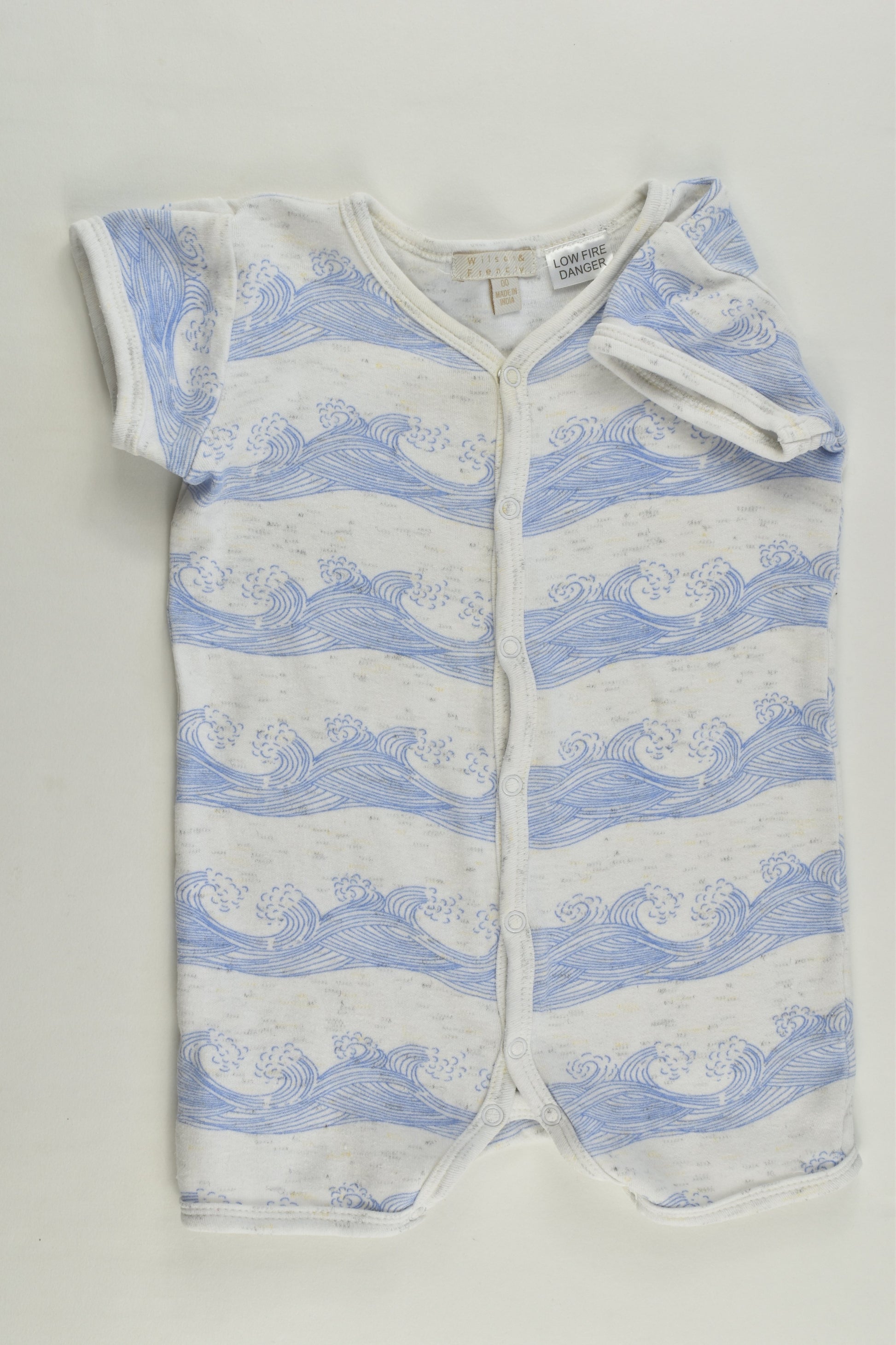 Wilson & Frenchy Size 00 Waves Short Romper