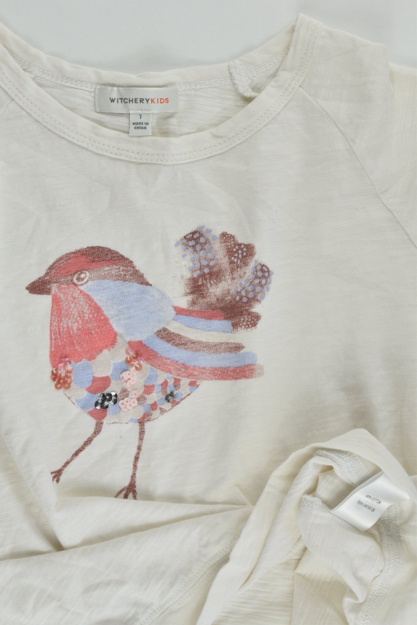 Witchery Kids Size 7 Bird Top