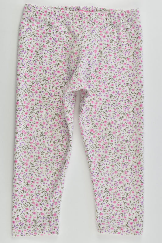 Young Dimension Size 0 (9-12 months, 80 cm) Floral Leggings