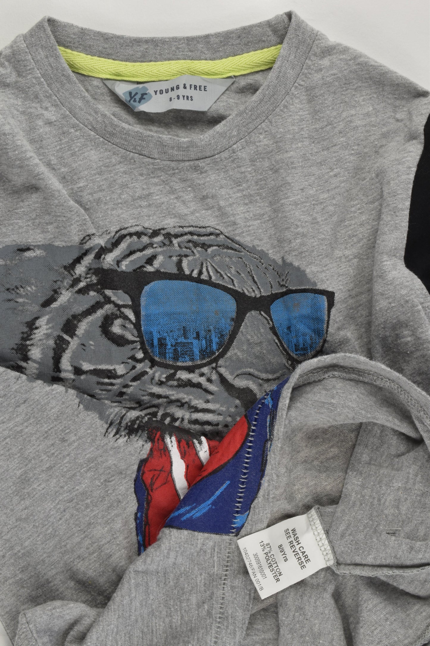 Young & Free Size 7-8 Tiger Top