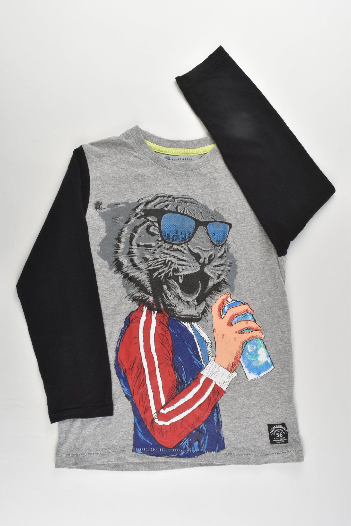 Young & Free Size 7-8 Tiger Top