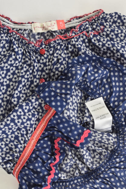 Young Hearts Size 5 Floral Blouse