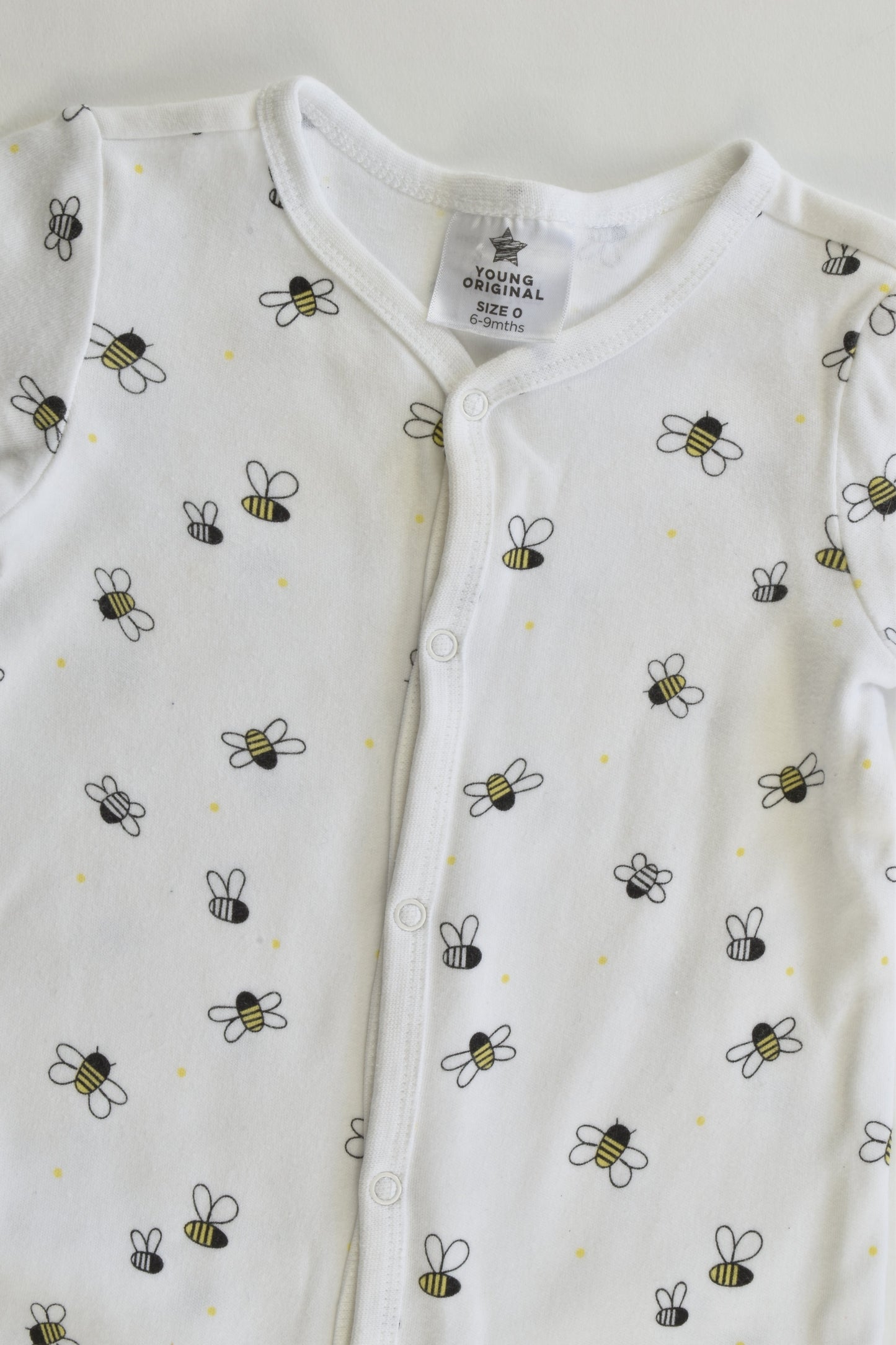 Young Original Size 0 (6-9 months) Bees Footed Romper
