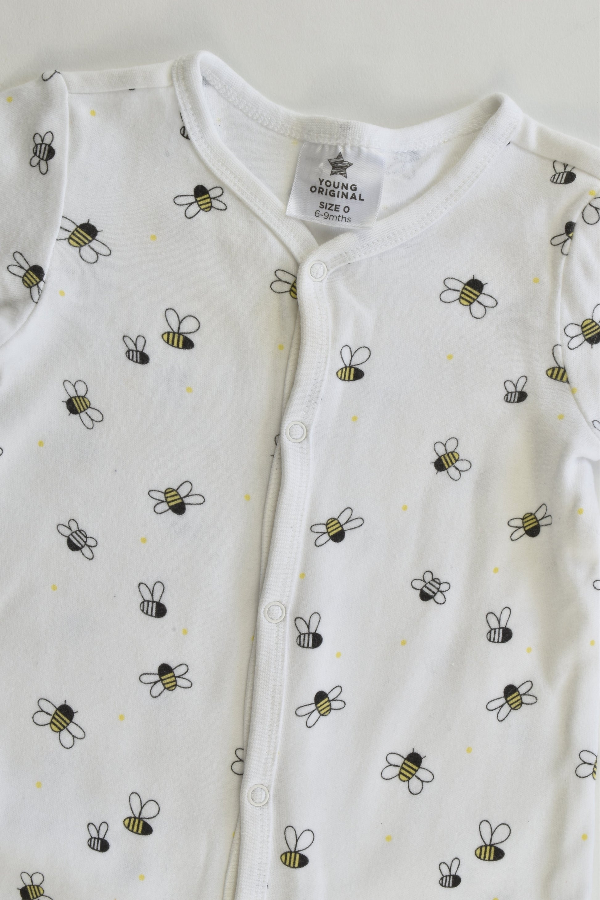 Young Original Size 0 (6-9 months) Bees Footed Romper