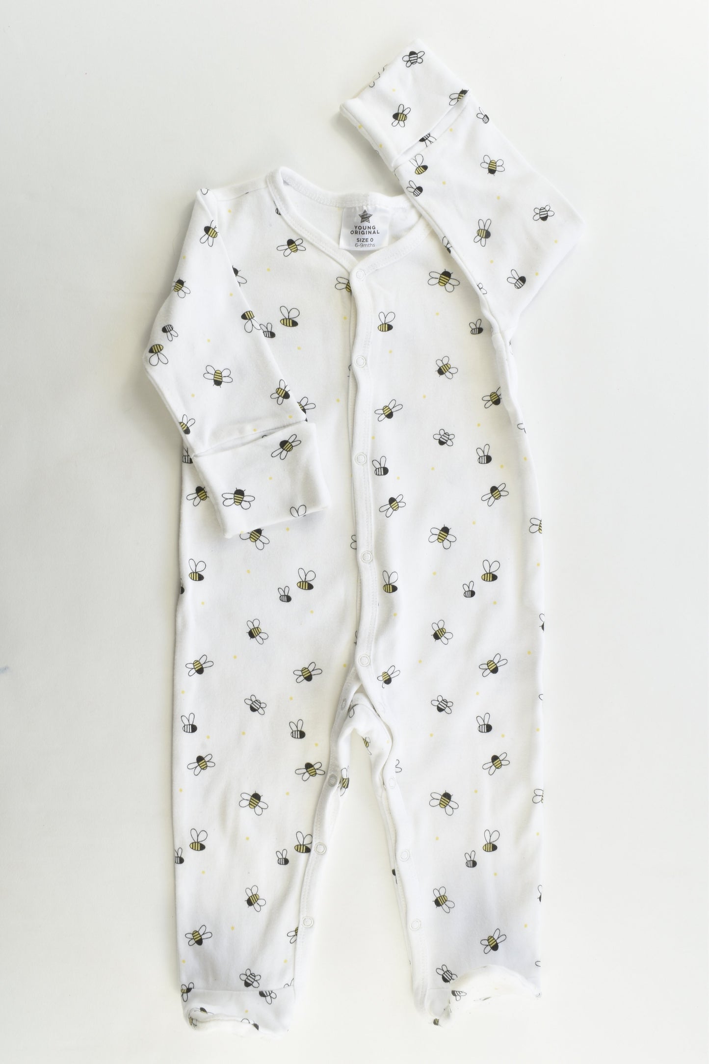 Young Original Size 0 (6-9 months) Bees Footed Romper