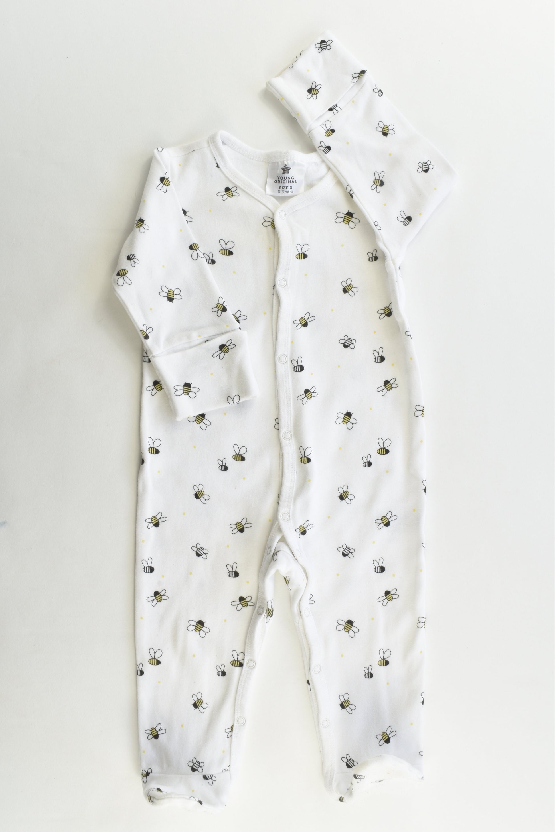 Young Original Size 0 (6-9 months) Bees Footed Romper