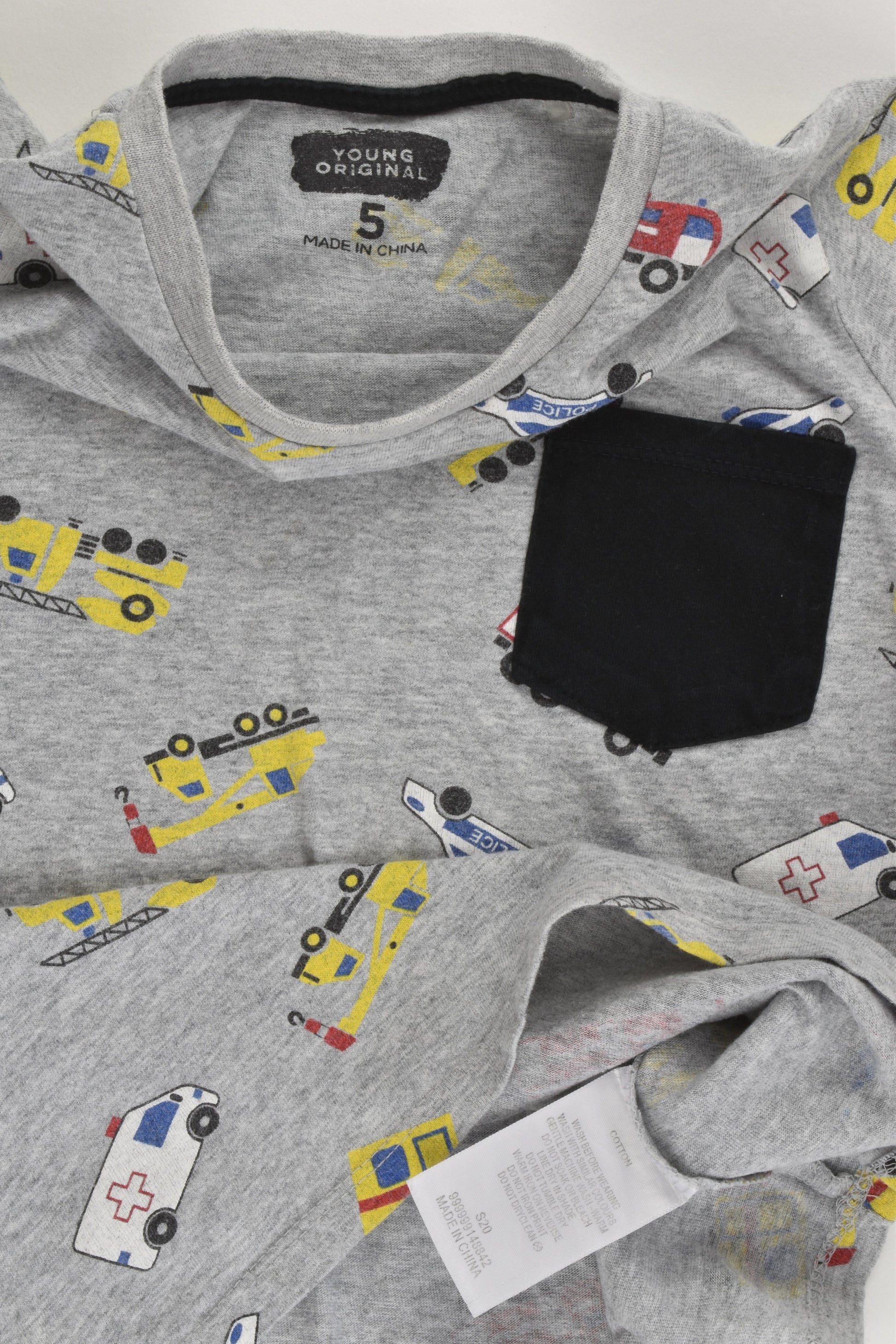 Young Original Size 5 Vehicles T-shirt