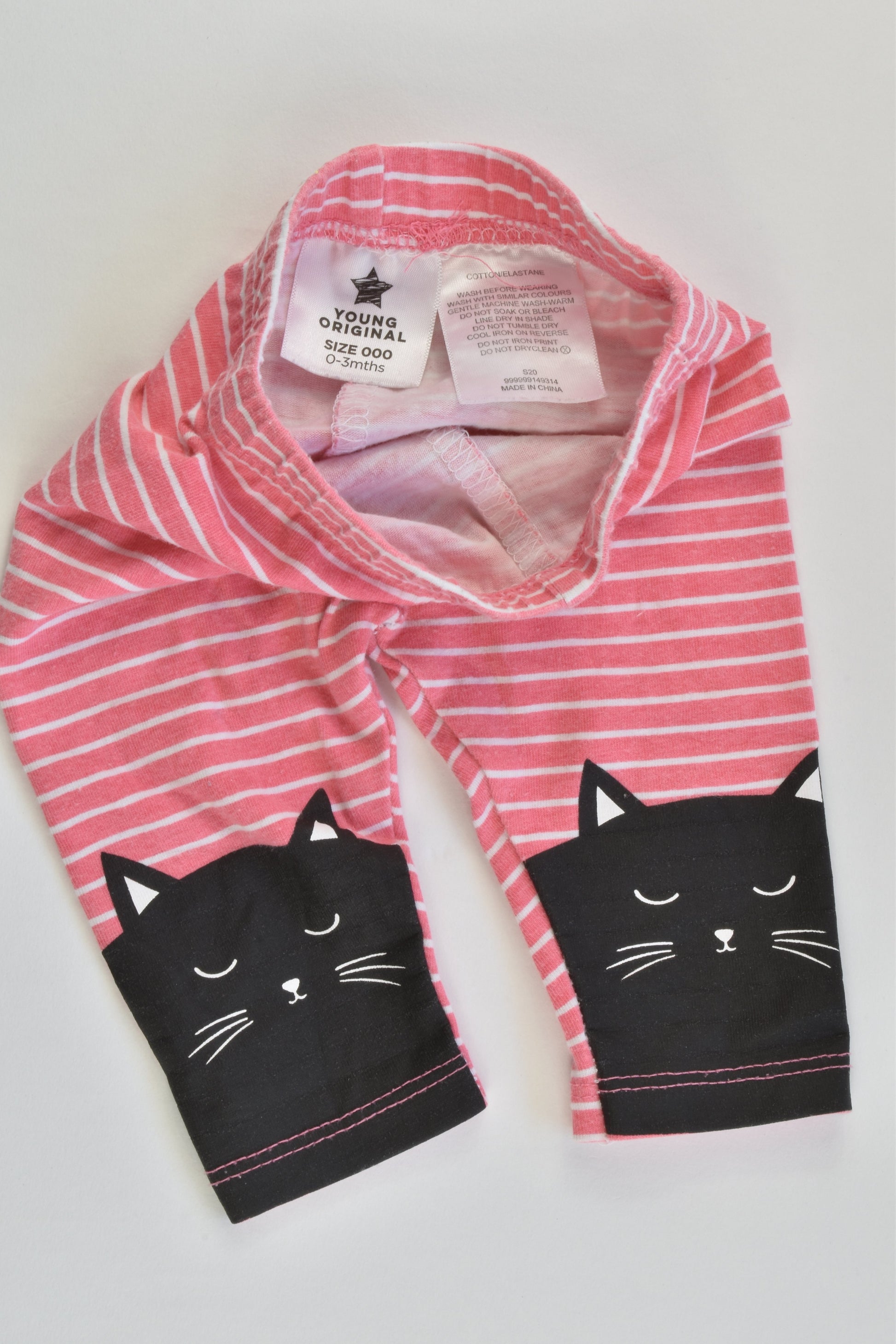 Young Originals Size 000 (0-3 months) Cat Leggings