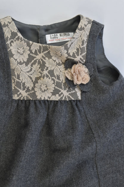 Zara Baby (Spain) Size 0-1 (12-18 months, 82 cm) Lined Woolly Winter Dress