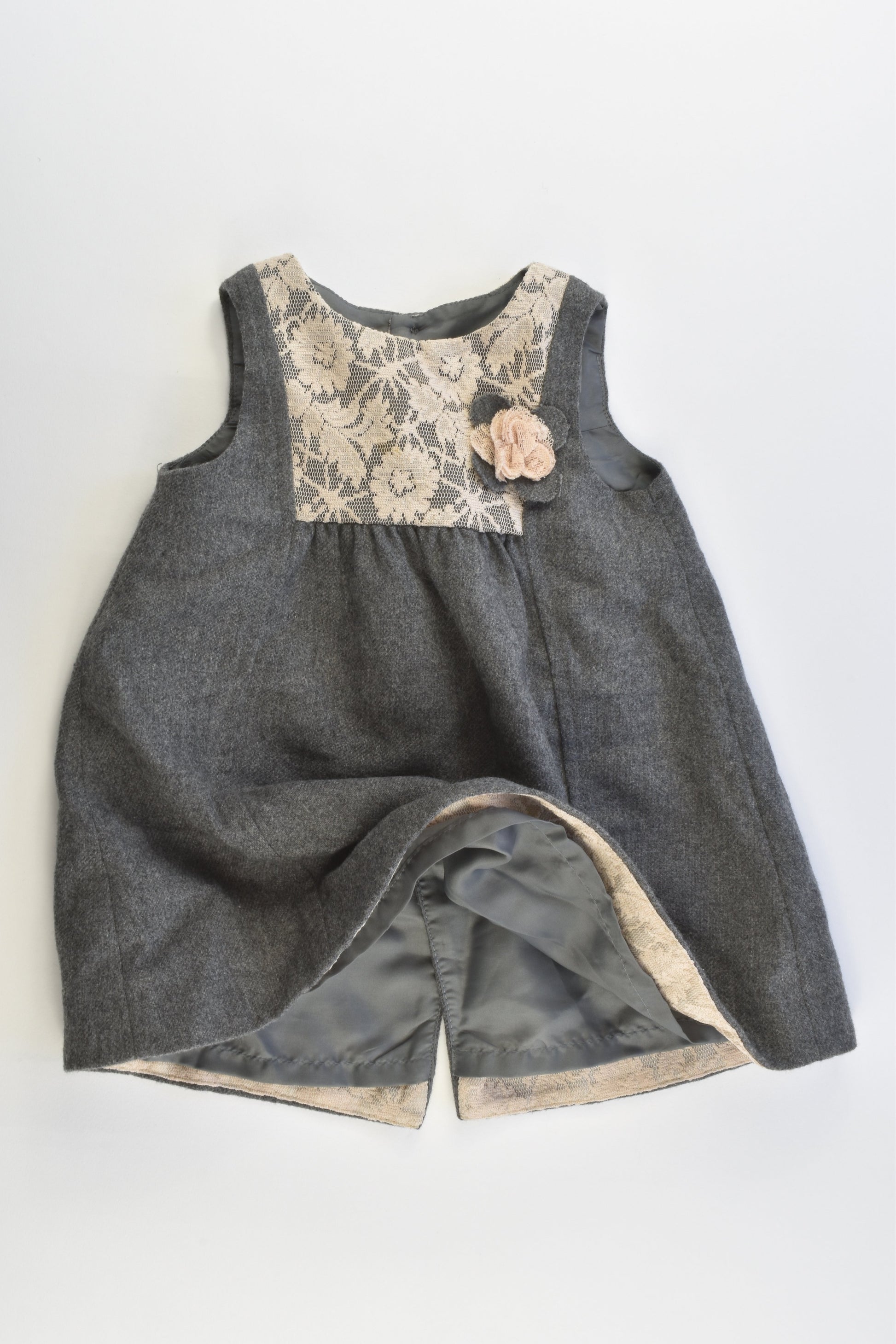 Zara Baby (Spain) Size 0-1 (12-18 months, 82 cm) Lined Woolly Winter Dress